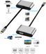Адаптер Type-C to HDMI 4K, VGA, PD, USB3.0 - 4