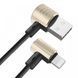 Кабель Baseus Magnet T-Type USB 2.0/micro USB-Lightning (Apple 8pin) 2.1A 1.2 м (CALTX-A1V), чорний/золотий - 3