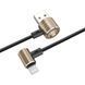 Кабель Baseus Magnet T-Type USB 2.0/micro USB-Lightning (Apple 8pin) 2.1A 1.2 м (CALTX-A1V), чорний/золотий - 4