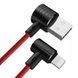 Кабель Baseus Magnet T-Type USB 2.0/micro USB-Lightning (Apple 8pin) 2.1A 1.2 м (CALTX-A09), червоний/чорний - 3