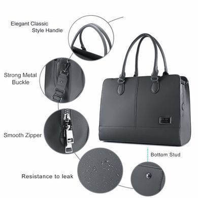 Сумка Mosiso X0028PLL7H, PU Leather, сірий, 13.3&rdquo;