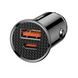 Зарядний пристрій автомобільний Baseus (1USB+1Type-C) 30W, black - 2