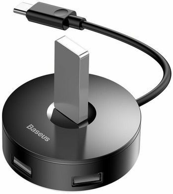 Портативний HUB Baseus Round Box Type-C to (3xUSB 2.0+USB 3.0) (CAHUB-G01), чорний