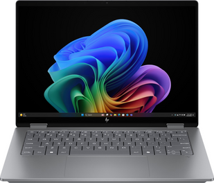 Ноутбук 2-в-1 HP OmniBook X Flip NGAI 14-fk0047nr (B88A5UA) (FRB Grade A), Windows 11 Home, AMD Ryzen AI 7 350 (2.0ГГц-5.0ГГц, 24МБ Cache), 16 ГБ, AMD Radeon 860M, SSD 512 ГБ, 14&rdquo; (1920x1200) 2K Touch-screen IPS, У наявності