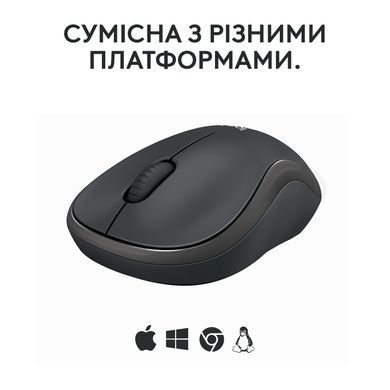 Миша 3 кноп. Logitech M240 (910-007119) Silent бездротова (Bluetooth), Graphite