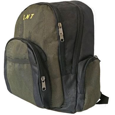 Рюкзак LNT BN115G-GR, поліестер, чорний + зелена вставка, до 15.6&rdquo;