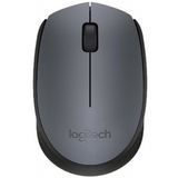 Миша 3 кноп. Logitech M170 (910-004642) бездротова (USB), Black/Grey