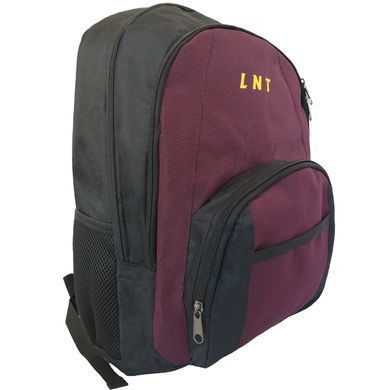 Рюкзак LNT BN115G-RD, поліестер, чорний + бордова вставка, до 15.6&rdquo;