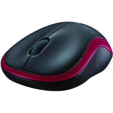 Миша 3 кноп. Logitech M185 (910-002240) бездротова (USB), червоний