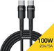 Кабель Essager Fast Charging 100W PD Type-C to Type-C 5A 3м, чорний - 2